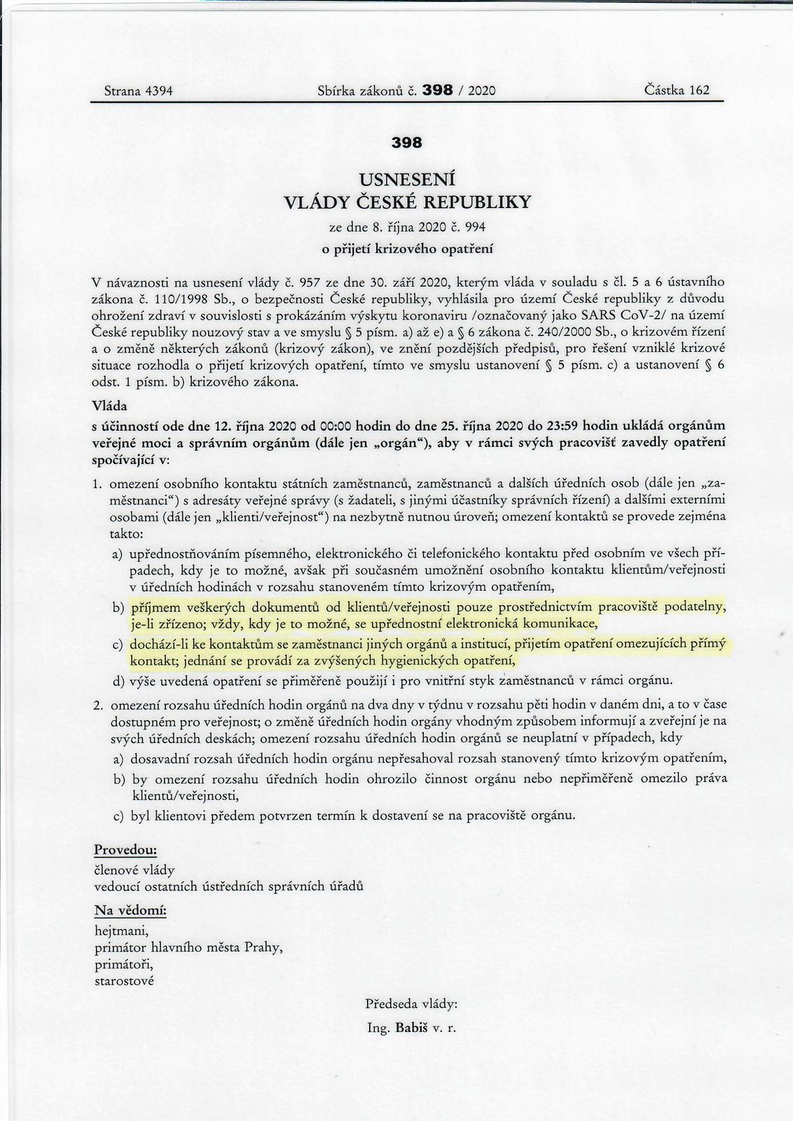 Usnesení vlády České republiky o přijetí krizového opatření.jpg